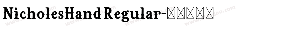 NicholesHand Regular字体转换
